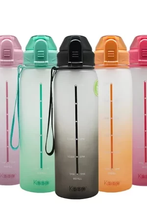 Botella medidas rubber 1l keep